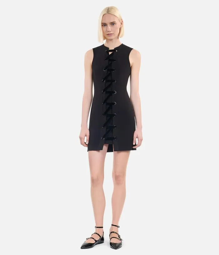 Women Dresses and Jumpsuits THE KOOPLES Short Black Dress With Lacing