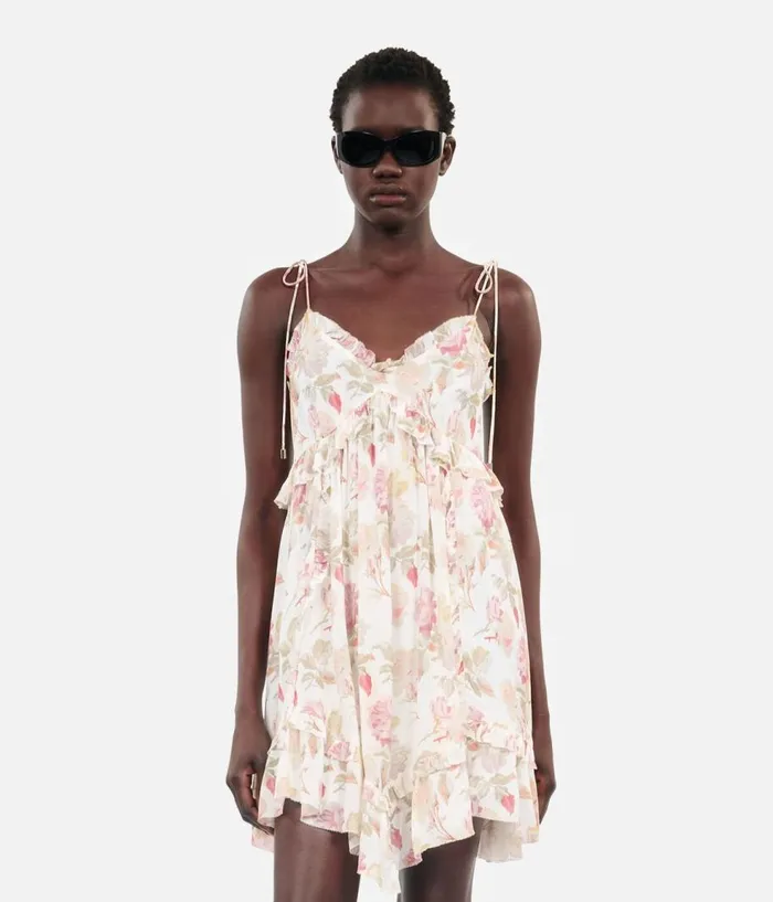 Women Dresses and Jumpsuits THE KOOPLES Short Printed Silk Dress Women Dresses and Jumpsuits THE KOOPLES Short Printed Silk Dress