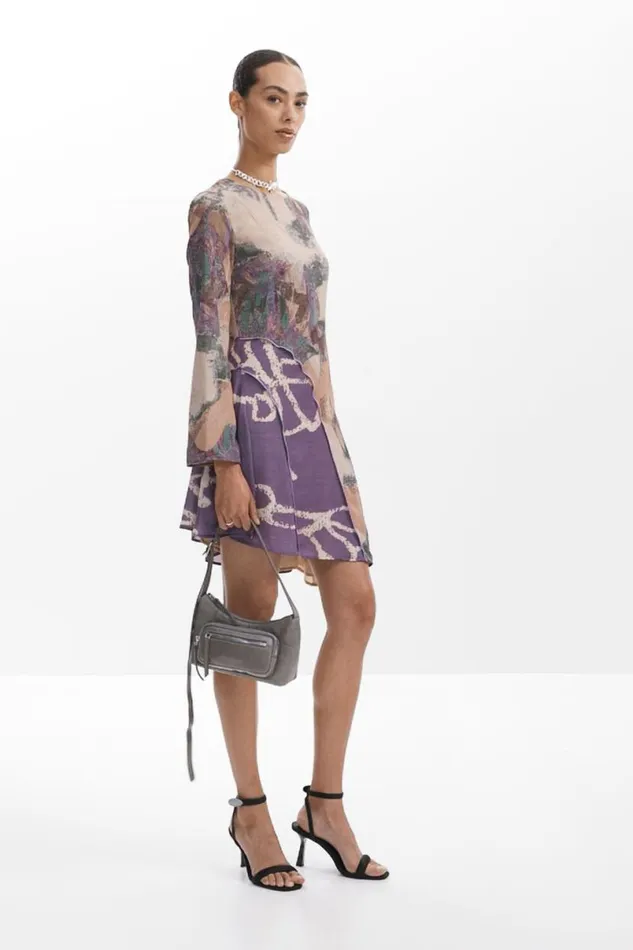 Women Dresses And Jumpsuits Desigual Asymmetric Printed Dress