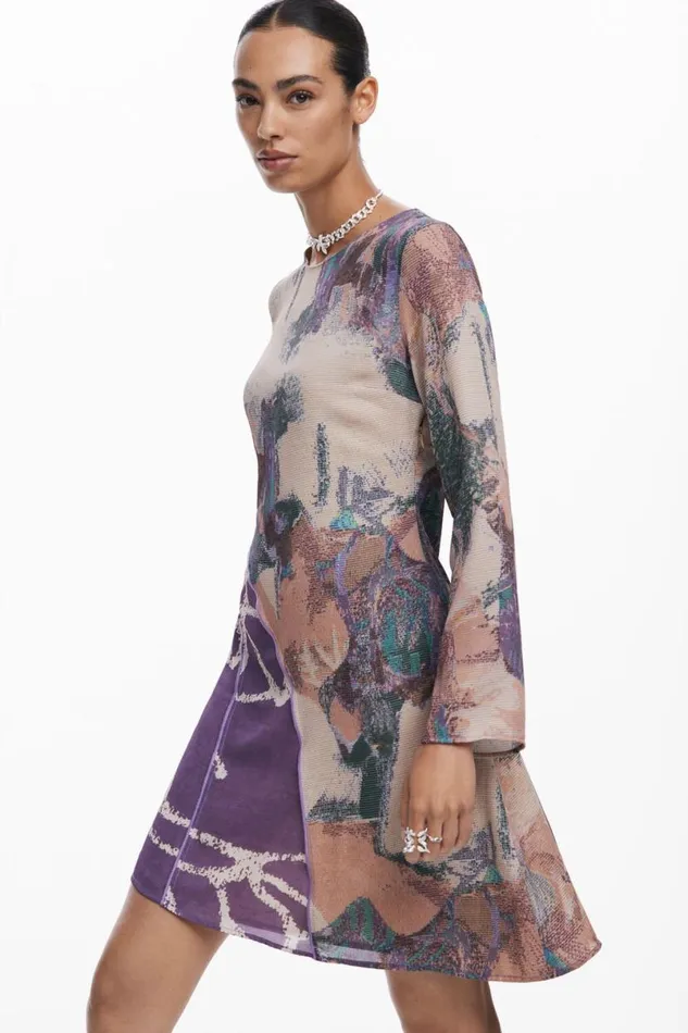 Women Dresses And Jumpsuits Desigual Asymmetric Printed Dress