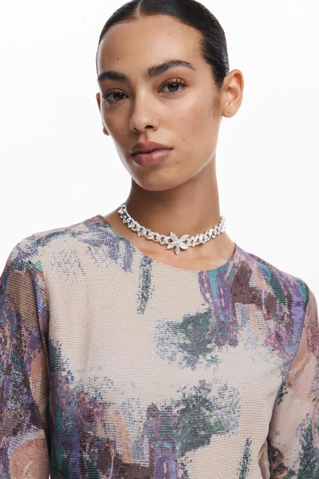 Women Dresses And Jumpsuits Desigual Asymmetric Printed Dress