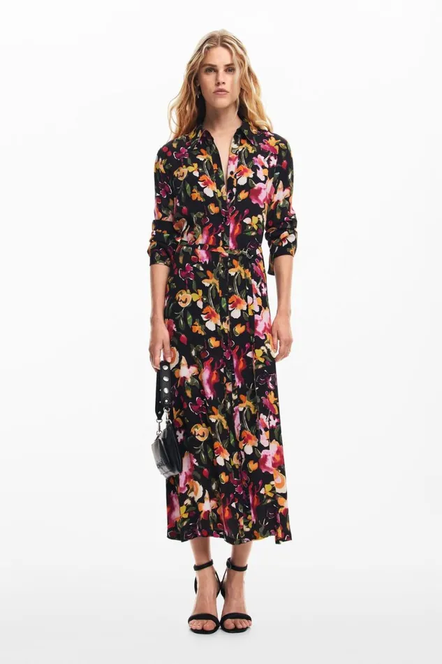 Women Dresses And Jumpsuits Desigual Floral Shirt Dress