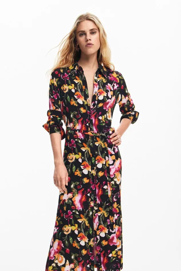 Women Dresses And Jumpsuits Desigual Floral Shirt Dress
