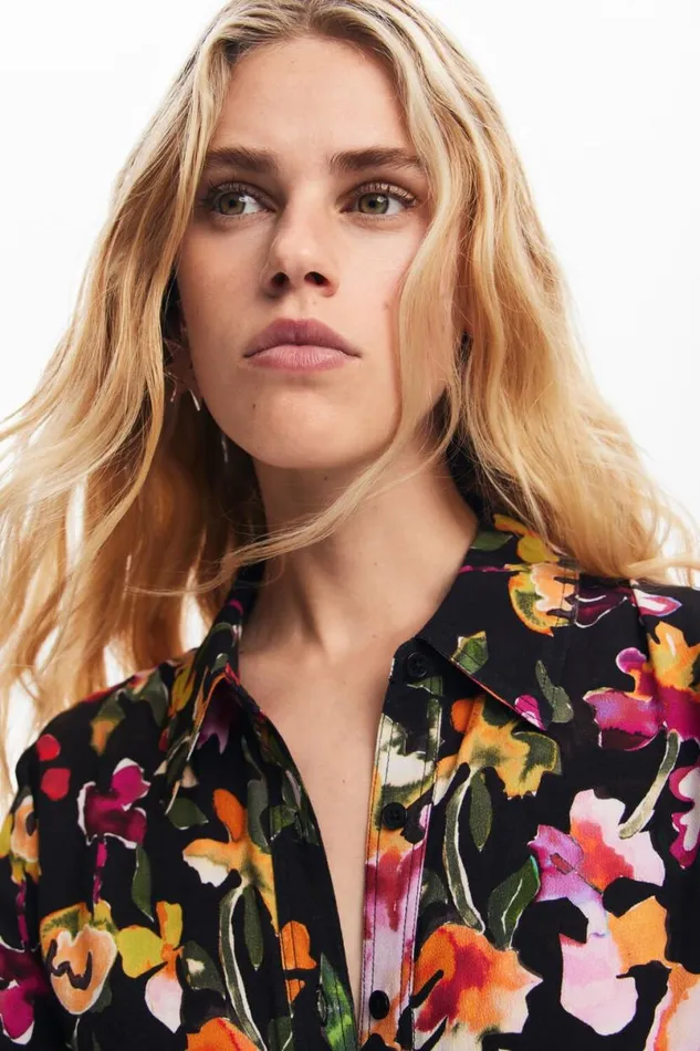 Women Dresses And Jumpsuits Desigual Floral Shirt Dress