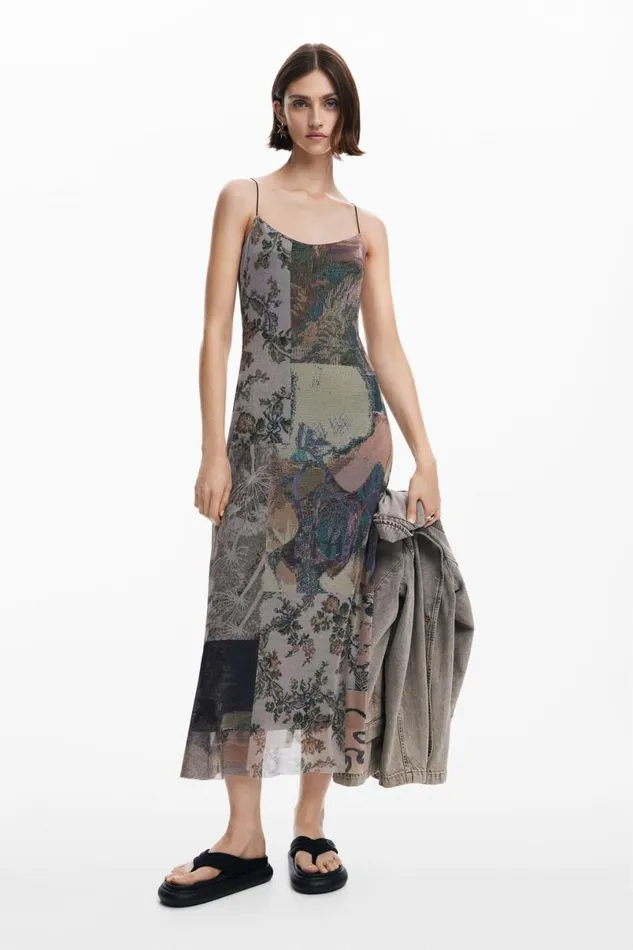 Women Dresses And Jumpsuits Desigual Printed Tulle Dress