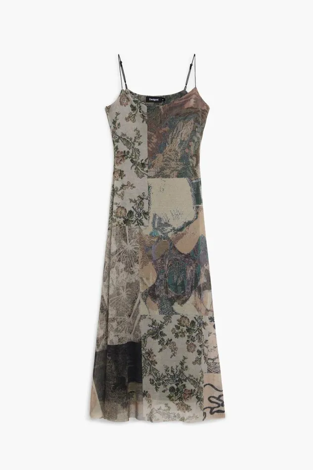 Women Dresses And Jumpsuits Desigual Printed Tulle Dress Women Dresses And Jumpsuits Desigual Printed Tulle Dress