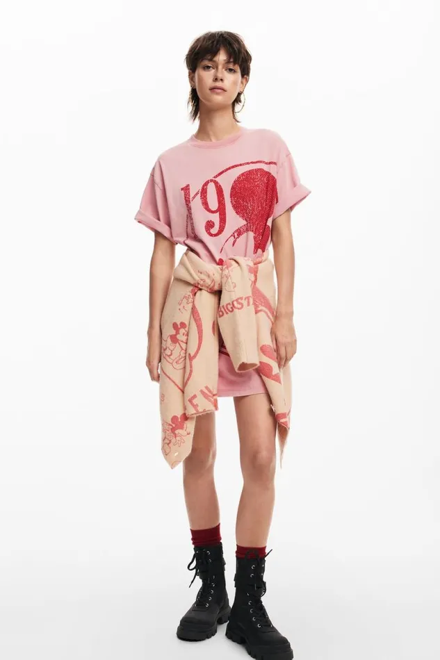Women Dresses And Jumpsuits Desigual Short Dress Mickey Mouse