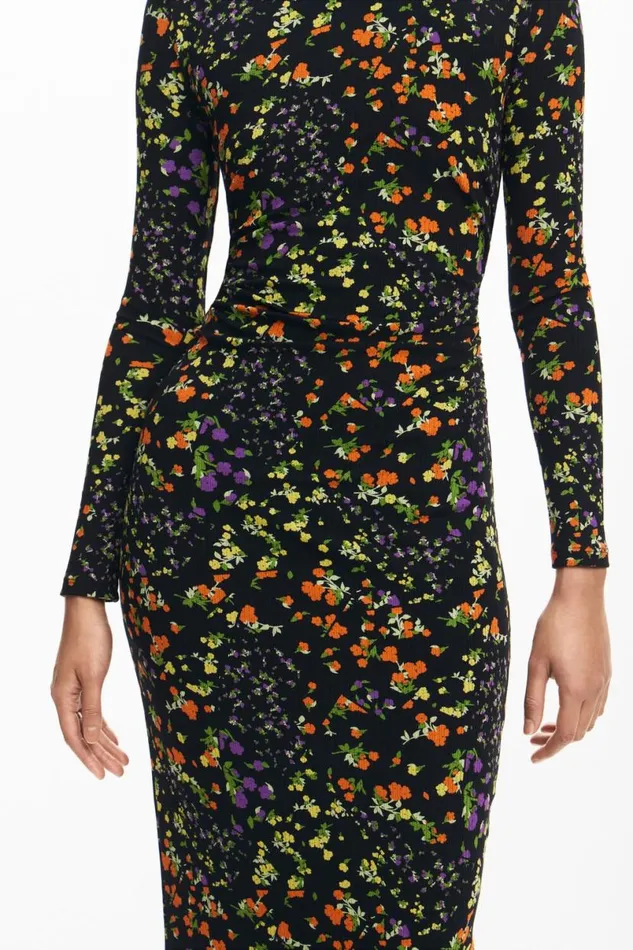 Women Dresses And Jumpsuits Desigual Slim Floral Dress