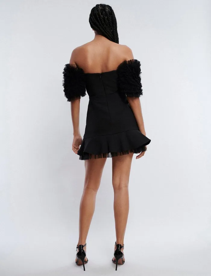 Women Dresses BCBG Black Harlowe Mini Dress Black