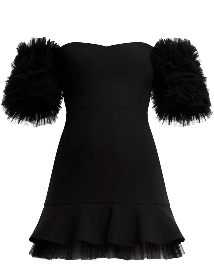 Women Dresses BCBG Black Harlowe Mini Dress Black