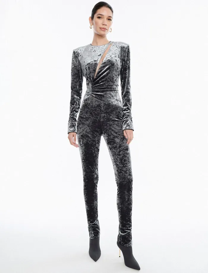 Women Dresses BCBG Booker Jumpsuit Stone Grey
