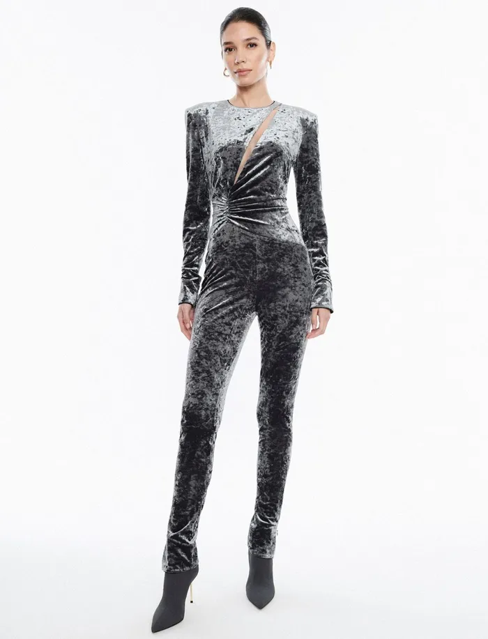 Women Dresses BCBG Booker Jumpsuit Stone Grey