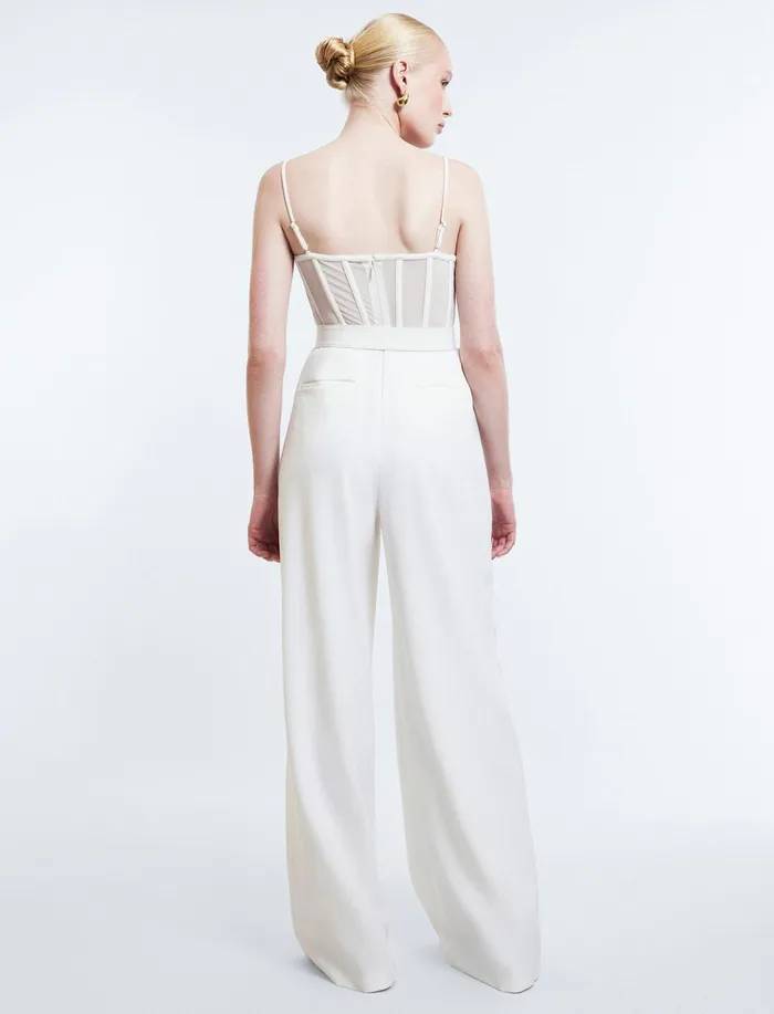 Women Dresses BCBG Roosevelt Bustier Jumpsuit Gardenia
