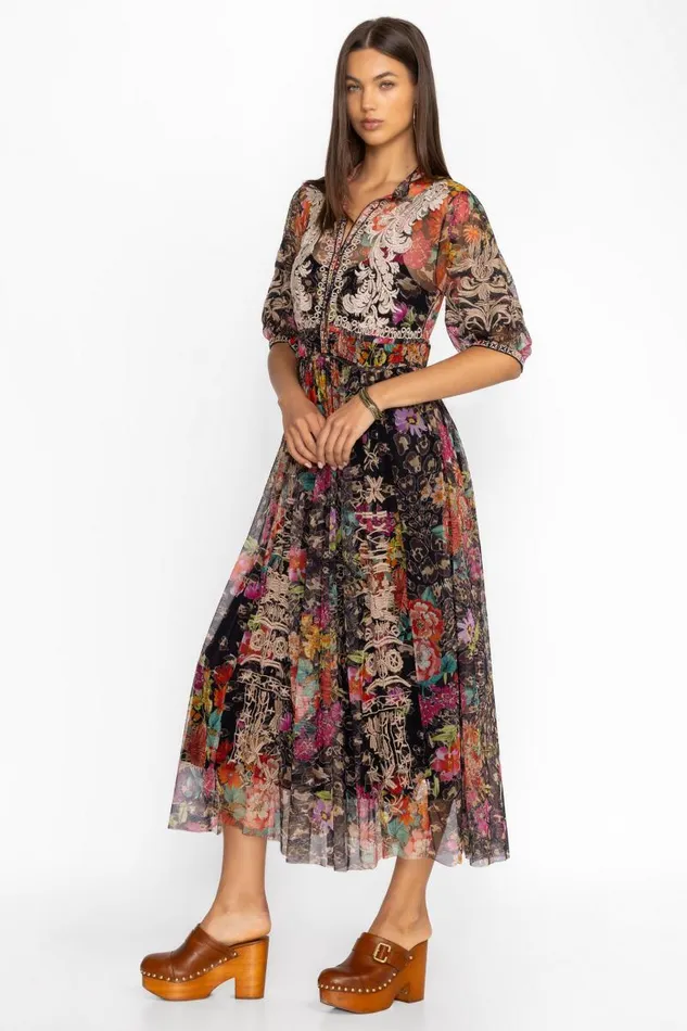 Women Dresses Johnny Was MAZZY SHIRTDRESS Wild Gardenia Night Women Dresses Johnny Was MAZZY SHIRTDRESS Wild Gardenia Night