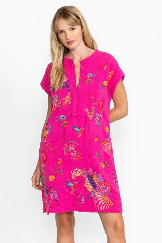 Women Dresses Johnny Was MISHTI DRESS Rose Violet
