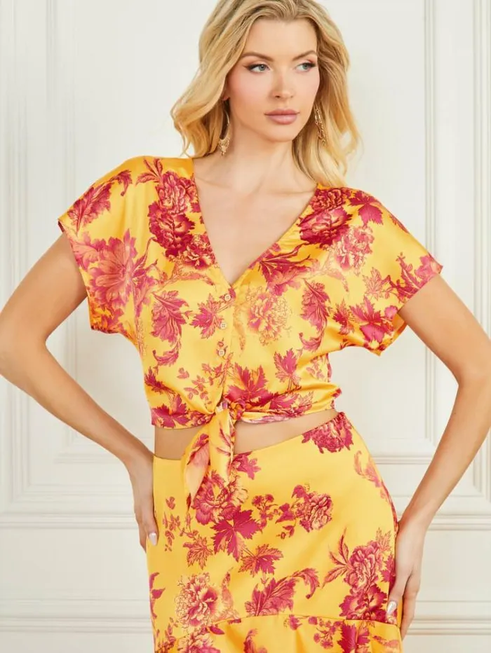 Women Dresses Marciano Emaya Midi Dress Eden Print Women Dresses Marciano Emaya Midi Dress Eden Print