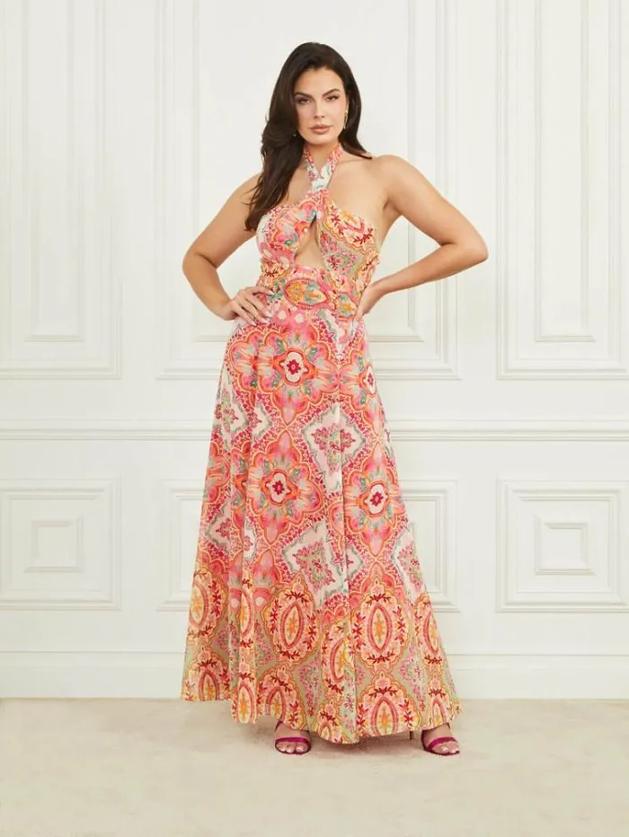 Women Dresses Marciano Normani Halter Maxi Dress Talitha Tile Print