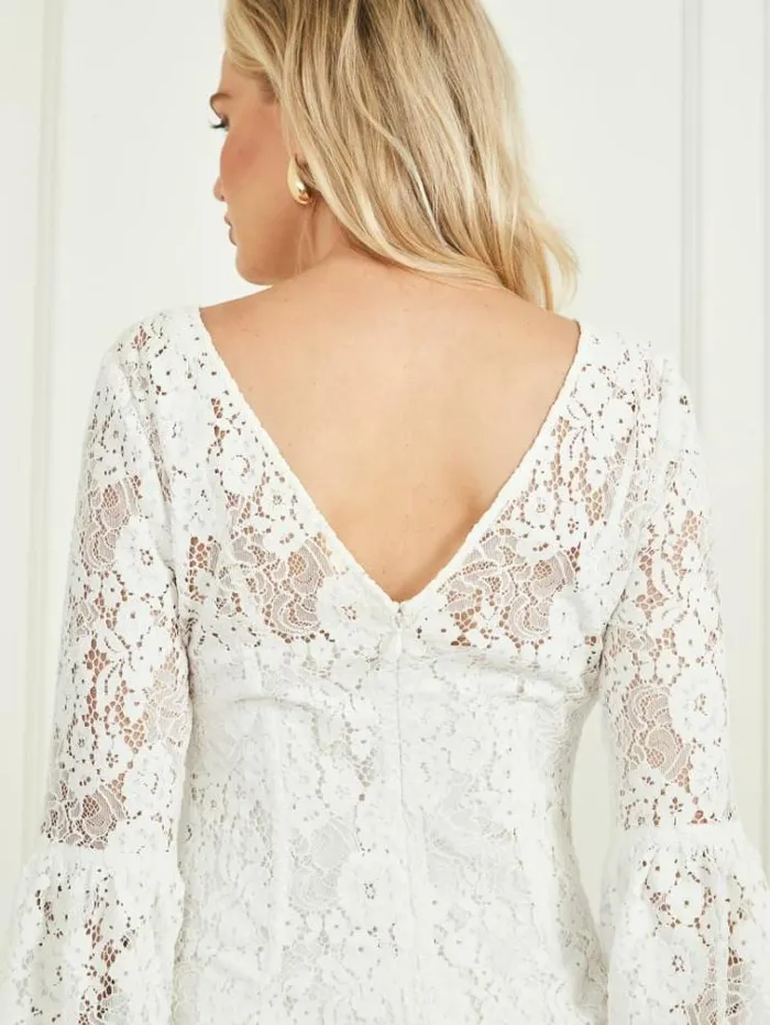 Women Dresses Marciano Saffron Lace Dress Pale Pearl Women Dresses Marciano Saffron Lace Dress Pale Pearl