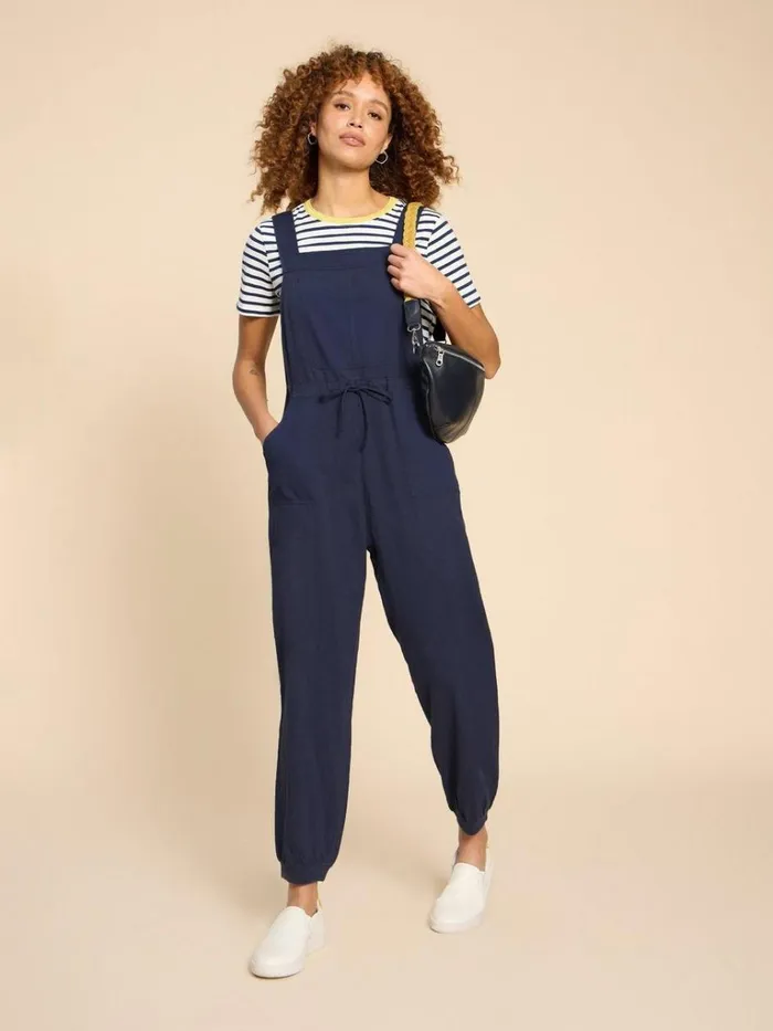 Women DRESSES White Stuff Daphne Jersey Dungaree French Navy
