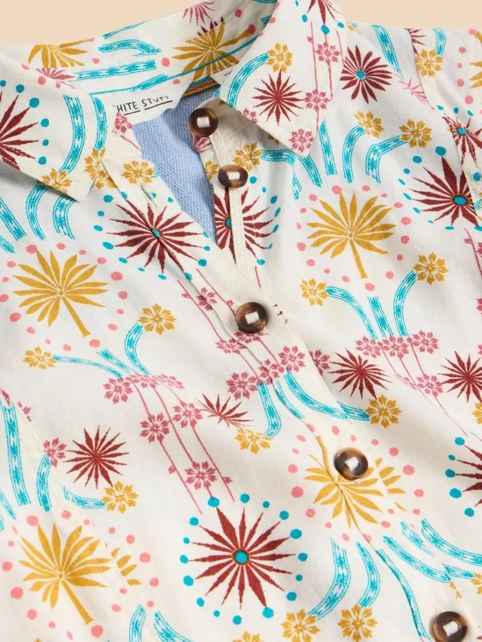 Women DRESSES White Stuff Hayden Linen Blend Shirt Dress Natural Print Women DRESSES White Stuff Hayden Linen Blend Shirt Dress Natural Print