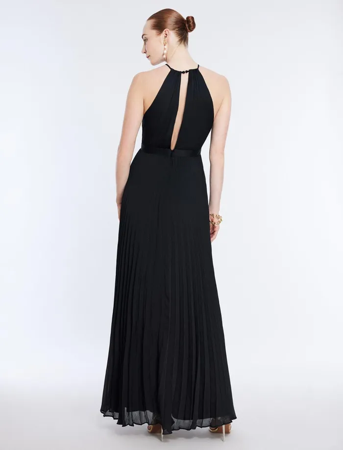 Women Evening Dresses and Gowns BCBG Primrose Pleated Gown Black