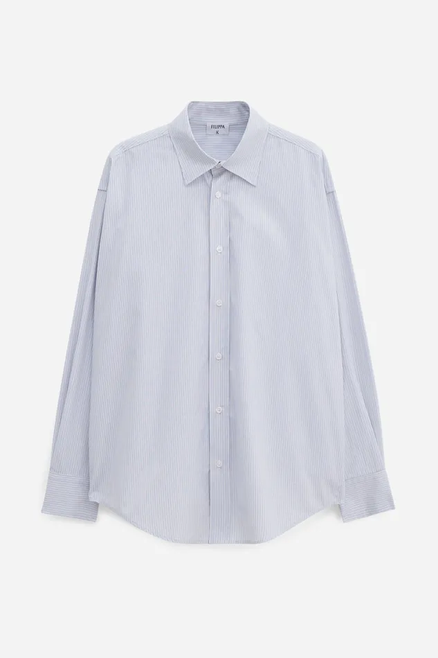 Women filippak Cotton Stripe Shirt Soft BlueWhite Shirts and Blouses Women filippak Cotton Stripe Shirt Soft BlueWhite Shirts and Blouses