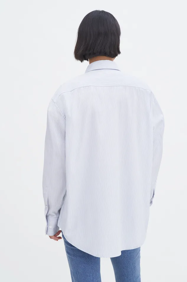 Women filippak Cotton Stripe Shirt Soft BlueWhite Shirts and Blouses Women filippak Cotton Stripe Shirt Soft BlueWhite Shirts and Blouses