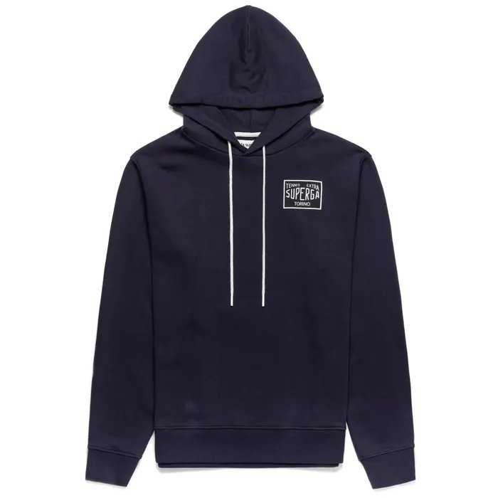 Women Fleece Unisex SUPERGA OG 40S HOODIE Jumper NAVYOFF WHITE Superga Hoodies and Sweaters