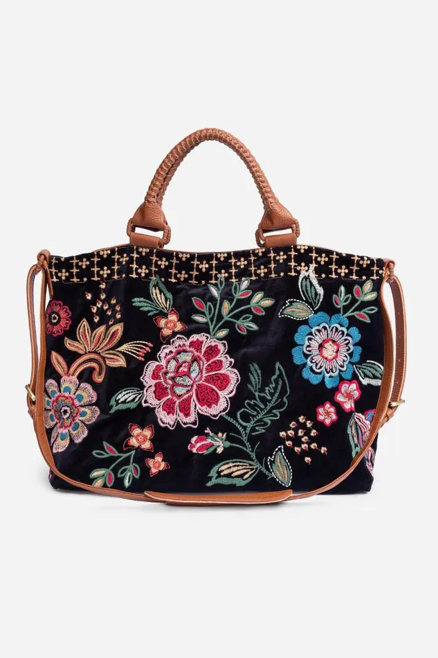 Women Handbags Johnny Was MESSINE OVERNIGHT BAG Black Women Handbags Johnny Was MESSINE OVERNIGHT BAG Black