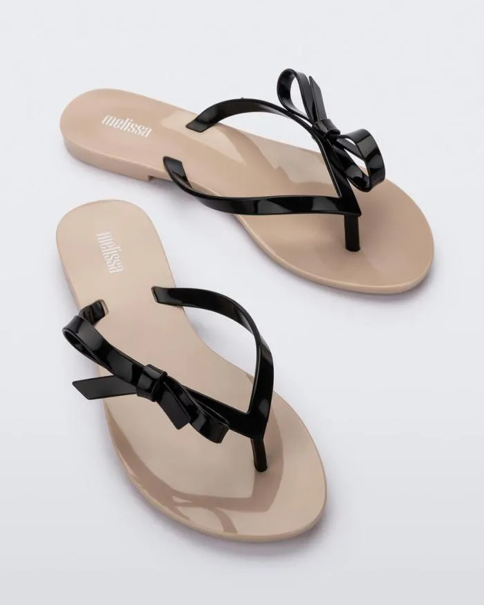 Women Harmonic Sweet Beigeblack Melissa Flip Flops