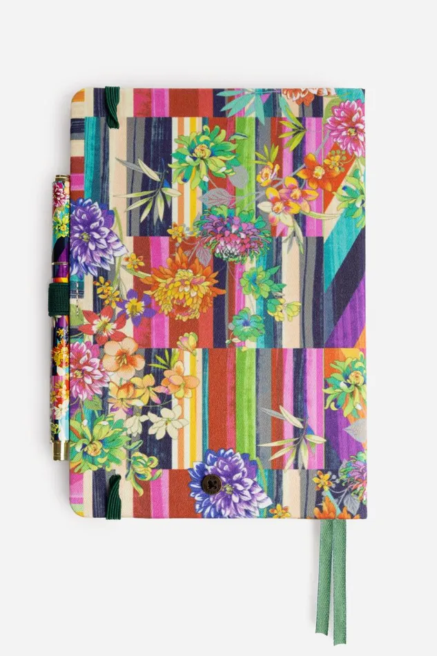 Women Home Accessories Johnny Was FLORAL STRIPE JOURNAL PEN SET Floral Stripe Women Home Accessories Johnny Was FLORAL STRIPE JOURNAL PEN SET Floral Stripe