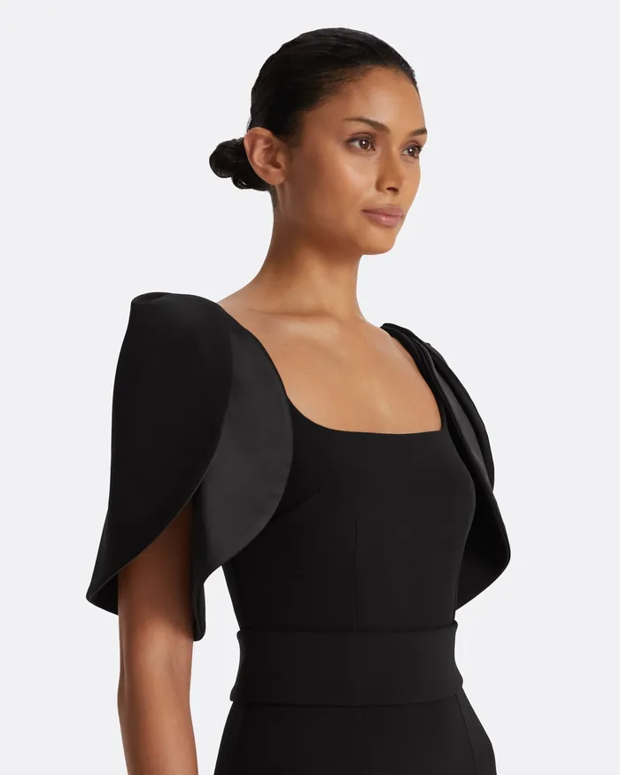 Women Icons Safiyaa Dara Black Long Dress Black