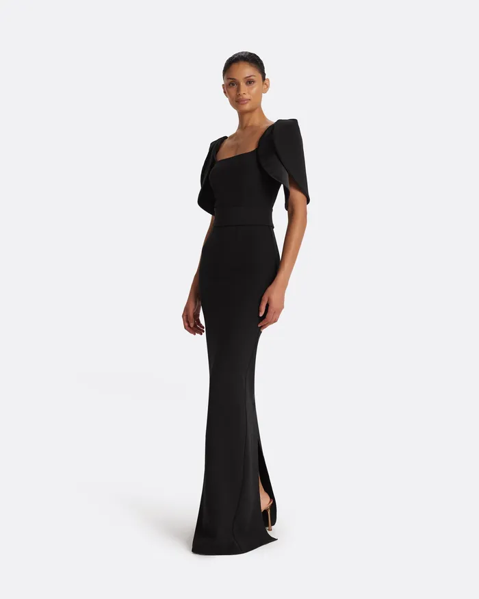 Women Icons Safiyaa Dara Black Long Dress Black
