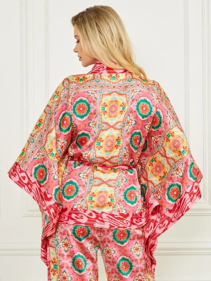 Women Jackets Marciano Babylon Satin Kimono Babylon Blanket Print Women Jackets Marciano Babylon Satin Kimono Babylon Blanket Print
