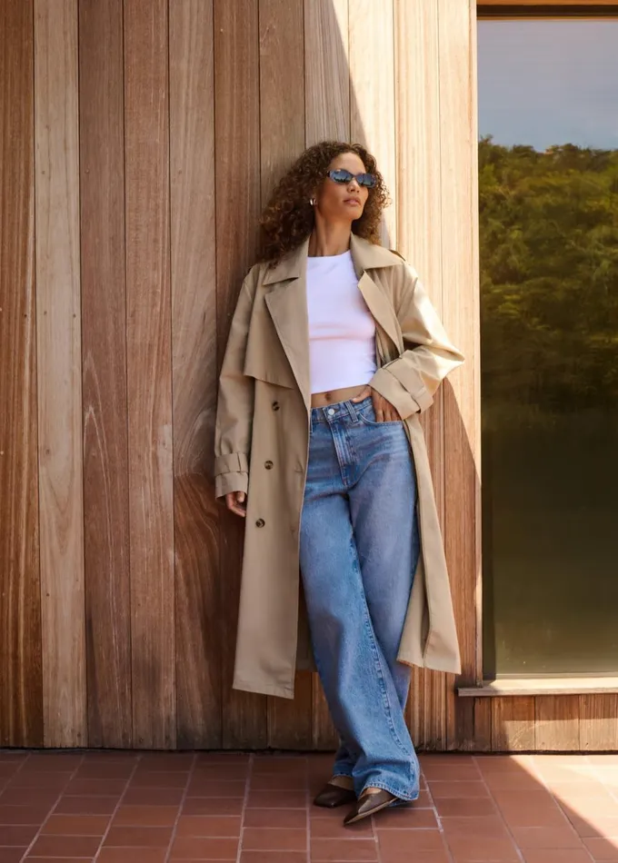 Women Jackets Outerwear Joe039s Jeans THE ELIZABETH TRENCH COAT Biscotti