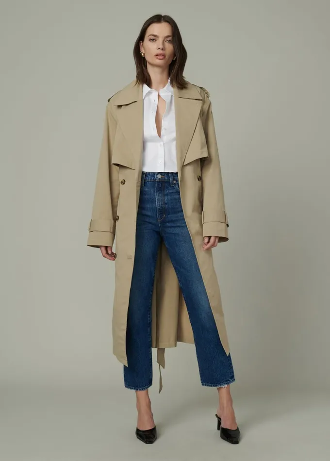 Women Jackets Outerwear Joe039s Jeans THE ELIZABETH TRENCH COAT Biscotti