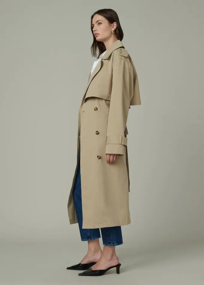 Women Jackets Outerwear Joe039s Jeans THE ELIZABETH TRENCH COAT Biscotti