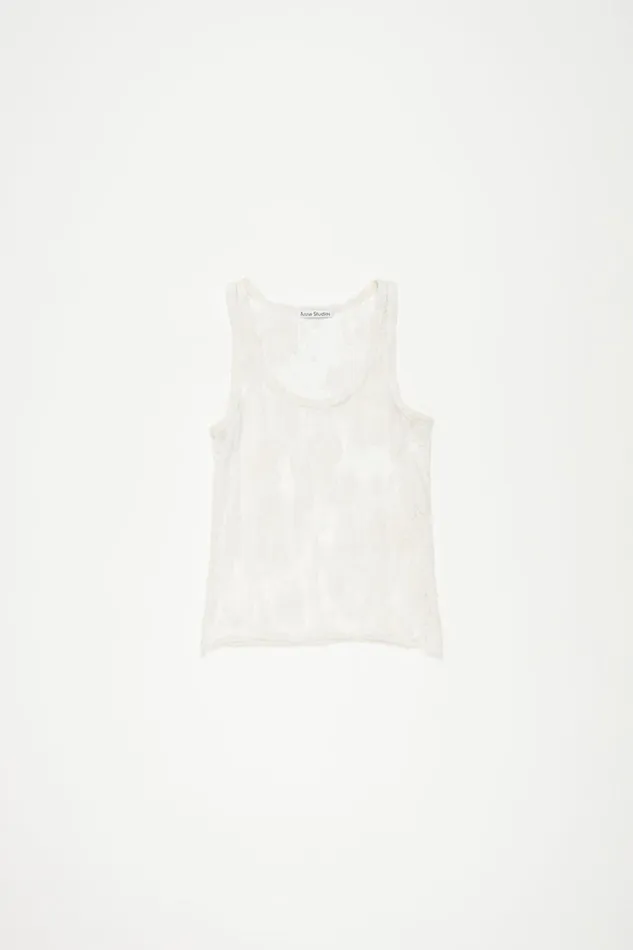 Women Jacquard Tank Top Off White Acne Studios Tshirts