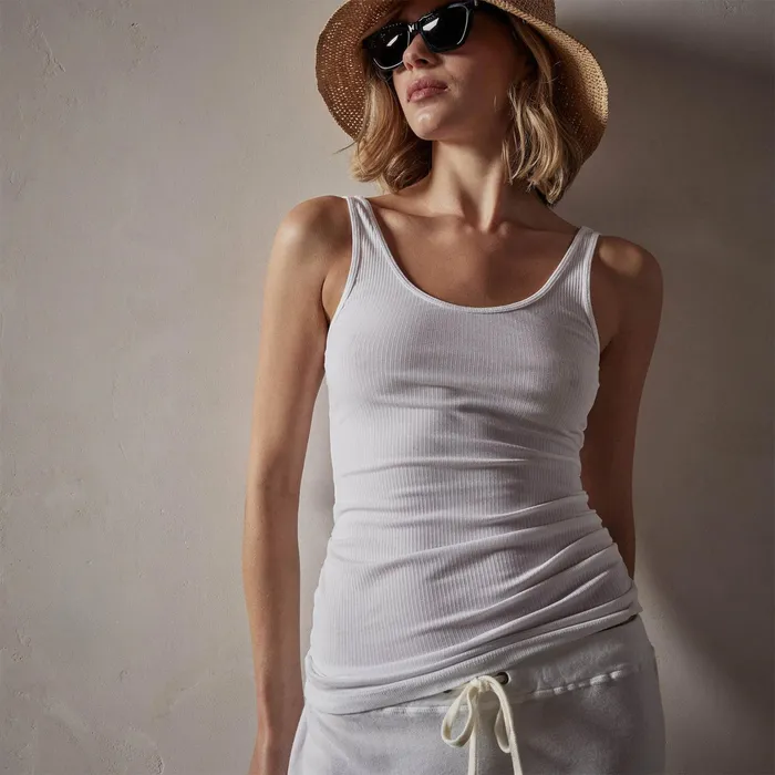 WOMEN James Perse CLASSICS Ribbed Daily Tank White