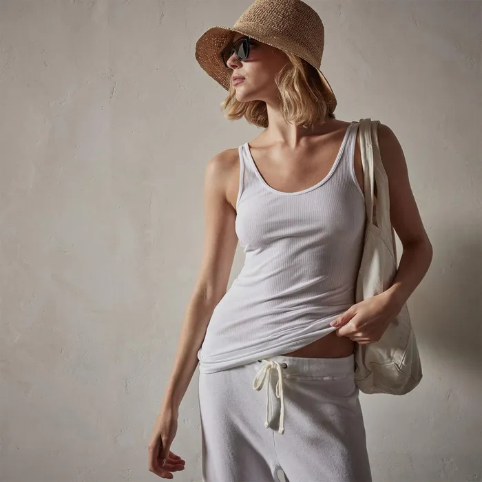 WOMEN James Perse CLASSICS Ribbed Daily Tank White