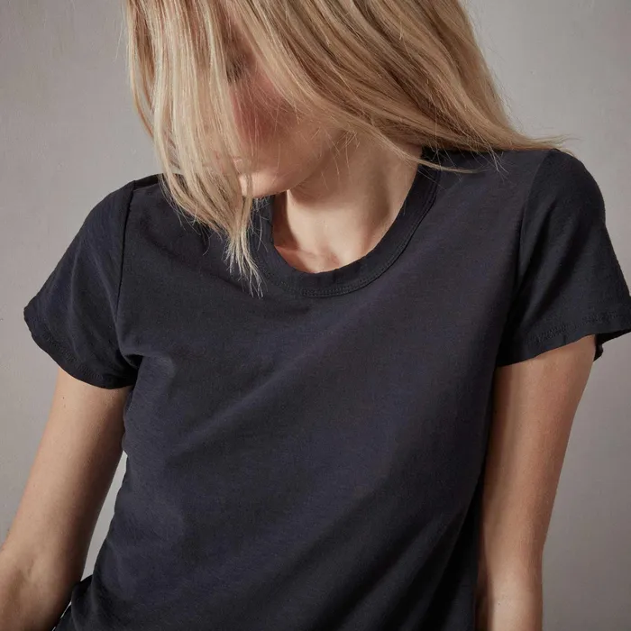 WOMEN James Perse CLASSICS Sheer Slub Crew Neck Tee Deep
