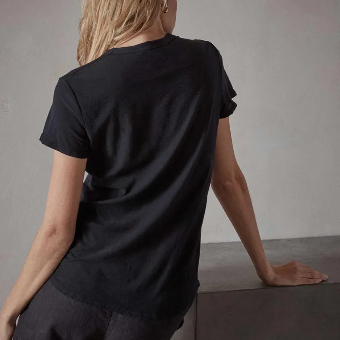 WOMEN James Perse CLASSICS Sheer Slub Crew Neck Tee Deep