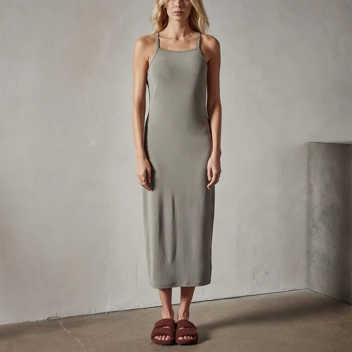 WOMEN James Perse DRESSESJUMPSUITS Matte Jersey Dress Concrete