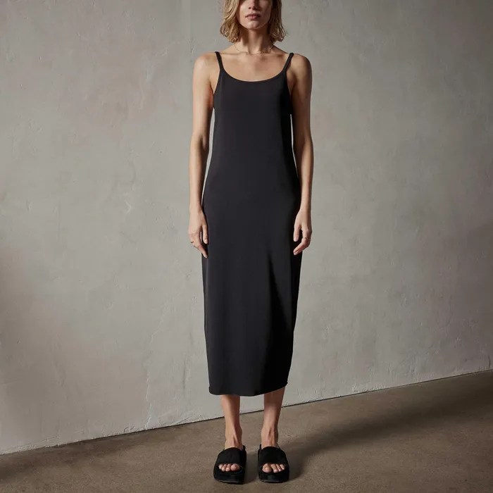 WOMEN James Perse DRESSESJUMPSUITS Matte Jersey Tank Dress Black