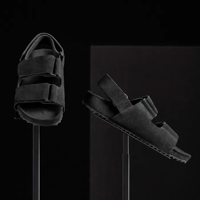 WOMEN James Perse SANDALS Women039s Double Strap Velcro Sandal Black