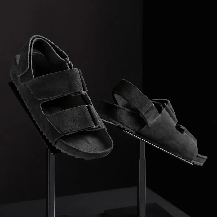 WOMEN James Perse SANDALS Women039s Double Strap Velcro Sandal Black