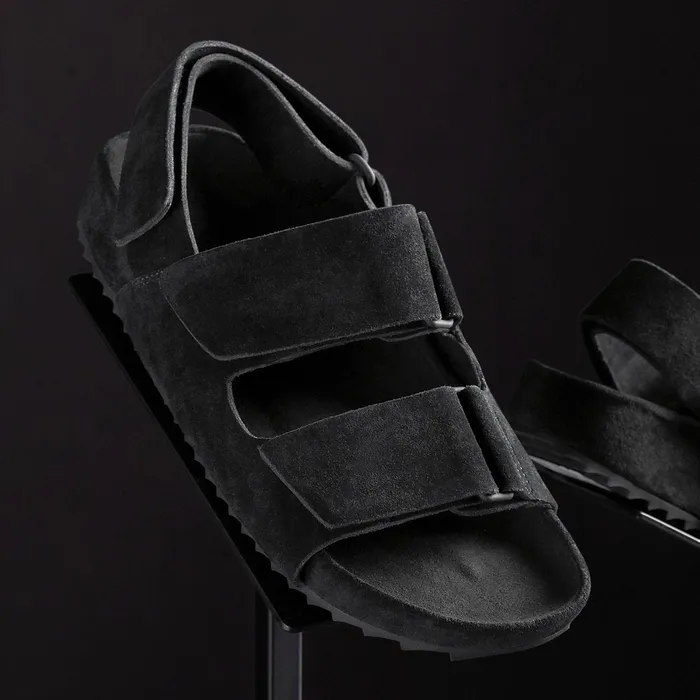 WOMEN James Perse SANDALS Women039s Double Strap Velcro Sandal Black