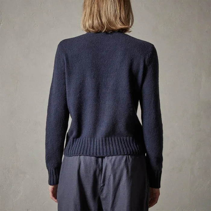WOMEN James Perse SWEATERS Cotton Cashmere Blend Cardigan Navy