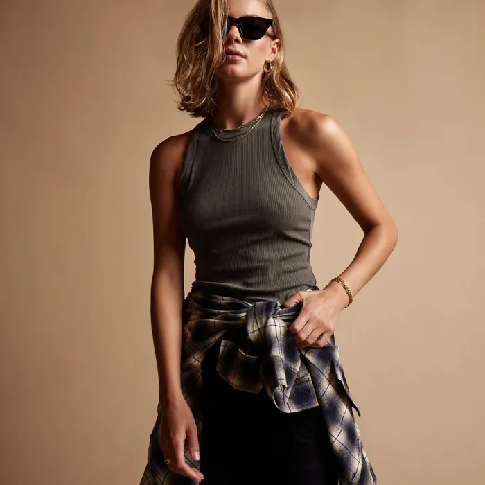 WOMEN James Perse TANKS Sunset Tank Burro Pigment