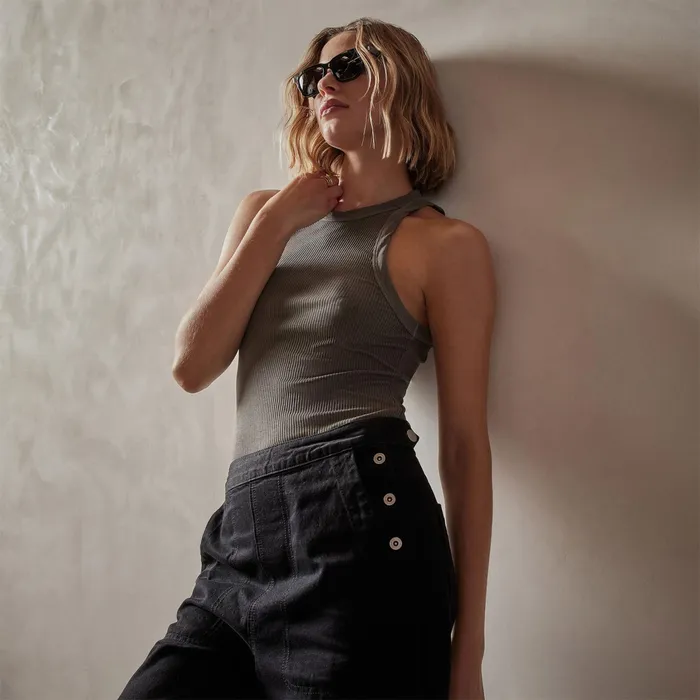 WOMEN James Perse TANKS Sunset Tank Burro Pigment